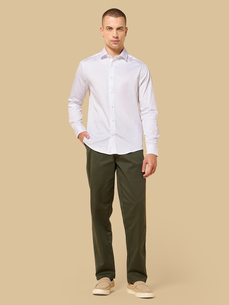Relaxed Fit Twill Chino Trousers