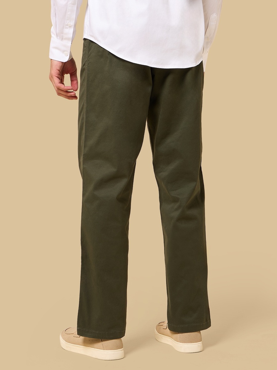Relaxed Fit Twill Chino Trousers