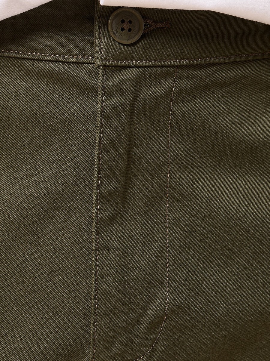 Relaxed Fit Twill Chino Trousers