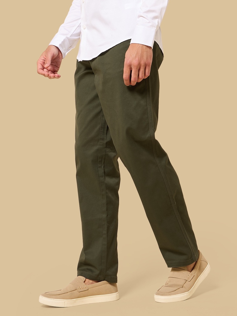 Relaxed Fit Twill Chino Trousers