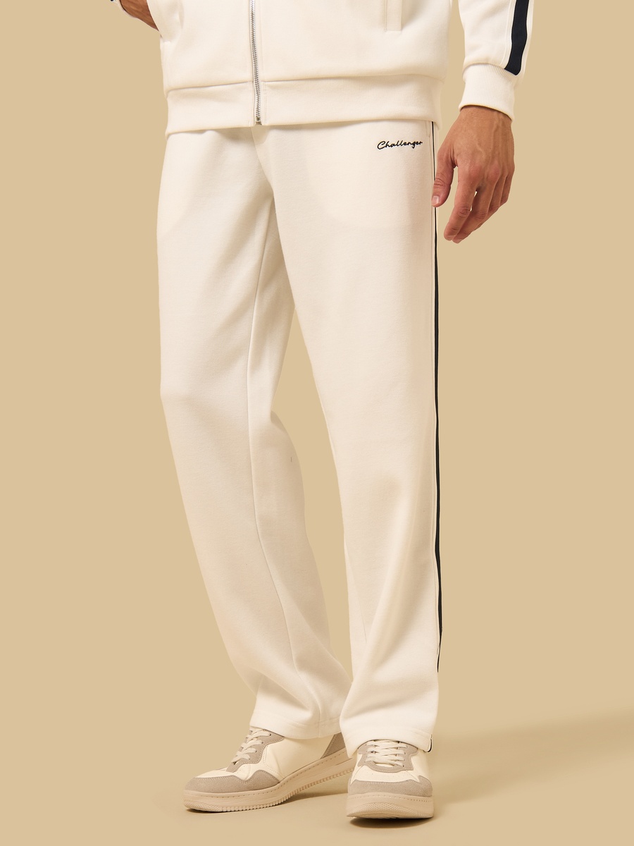 Relaxed Fit Contrast Piping Twill Pants