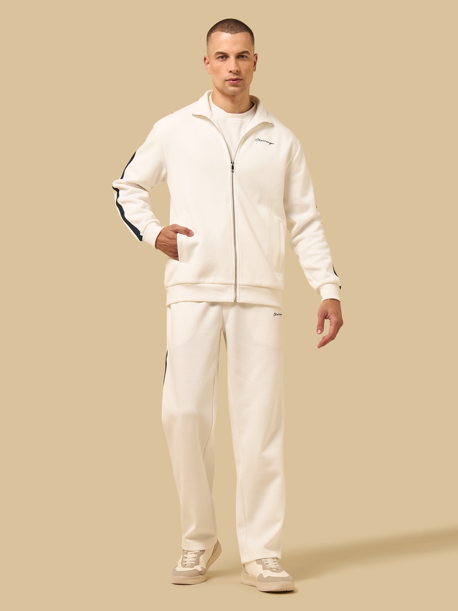 Relaxed Fit Contrast Piping Twill Pants