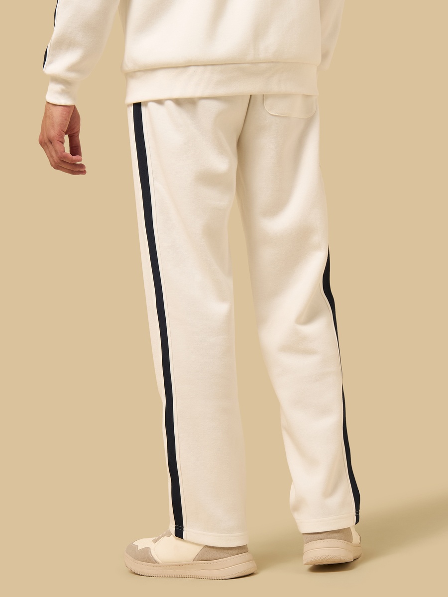 Relaxed Fit Contrast Piping Twill Pants