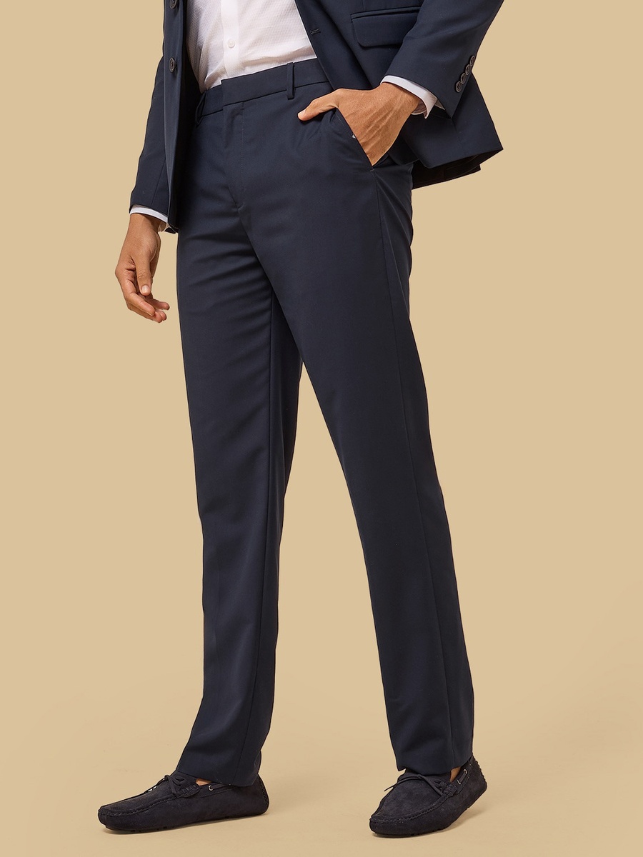 Slim Fit Pleated Trousers