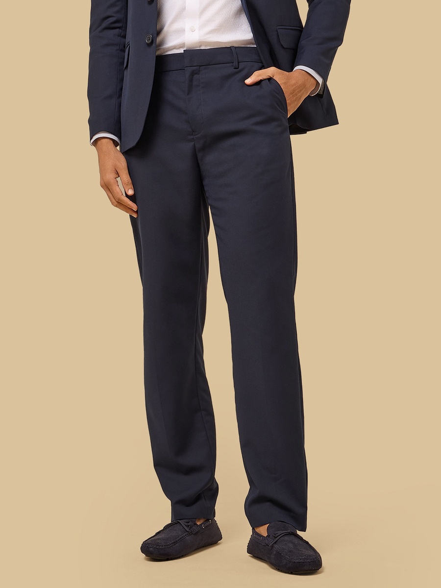 Slim Fit Pleated Trousers