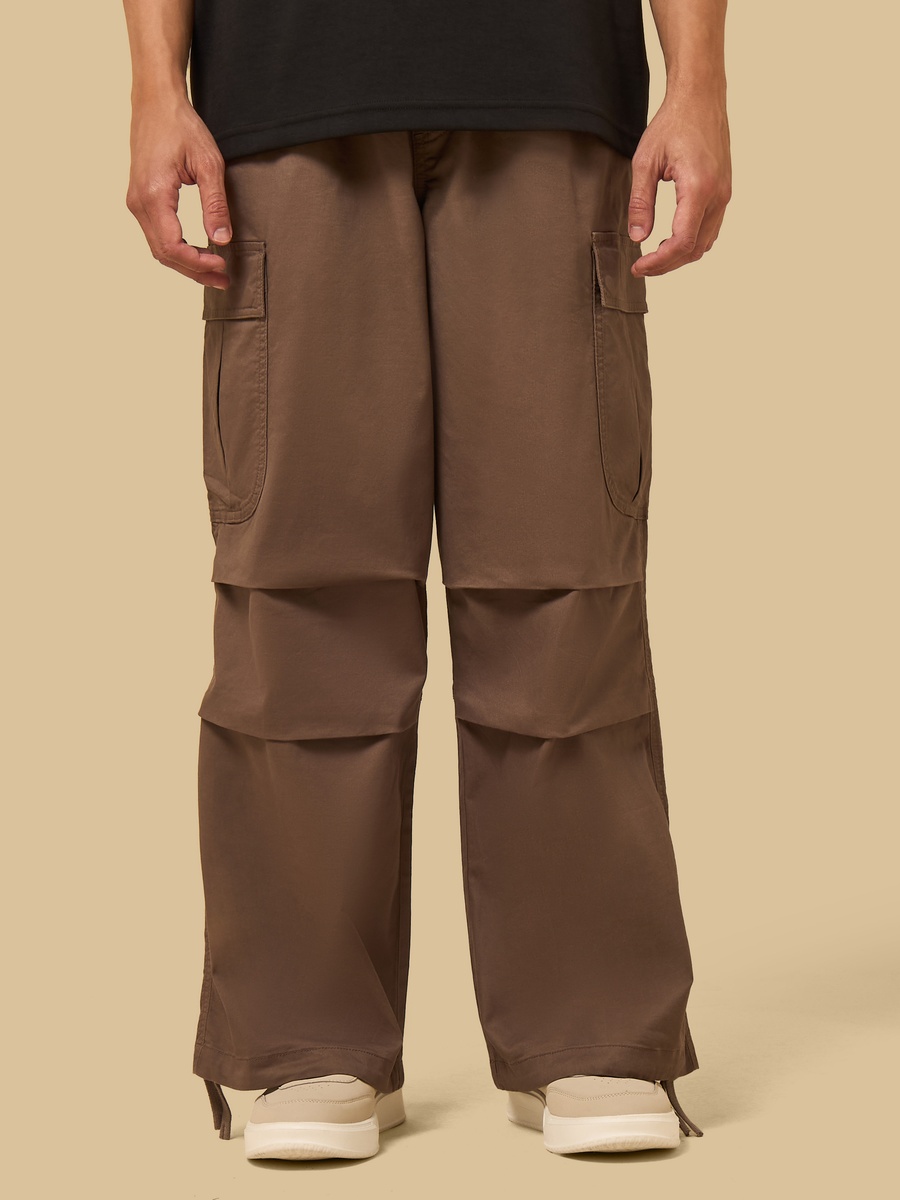 Loose Fit Cargo Pants with Drawcord Detail
