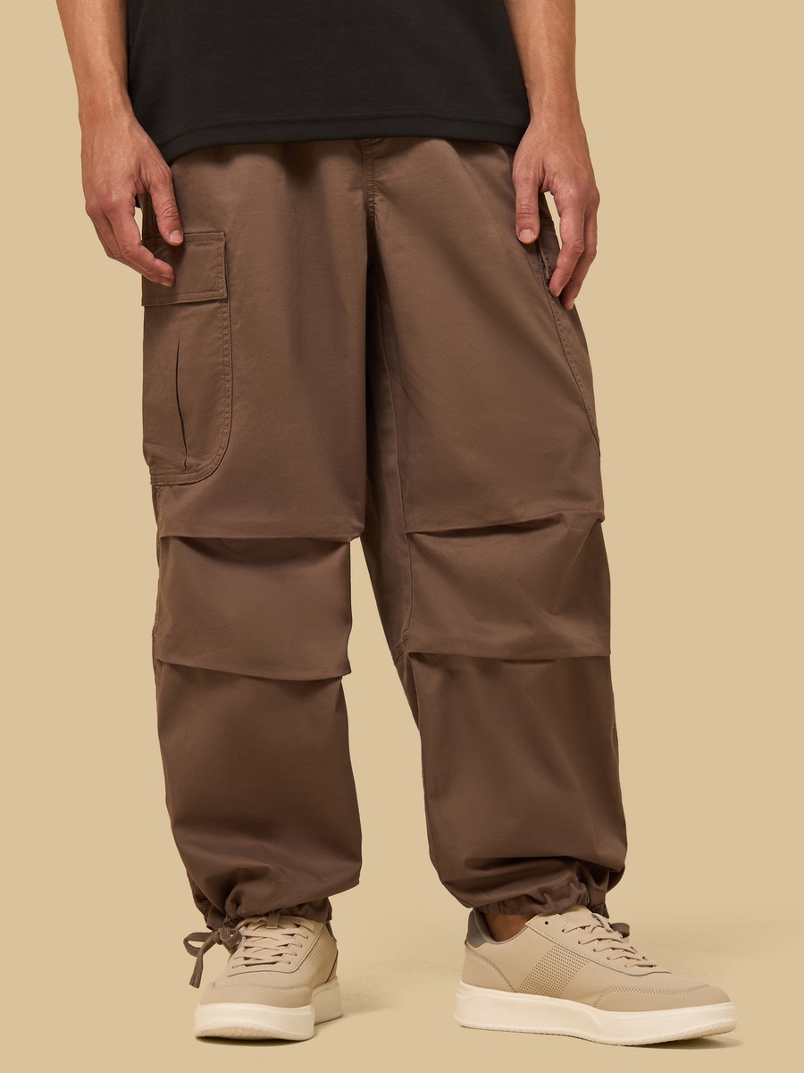 Loose Fit Cargo Pants with Drawcord Detail