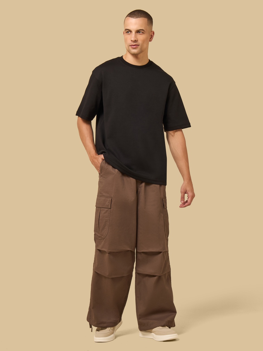 Loose Fit Cargo Pants with Drawcord Detail