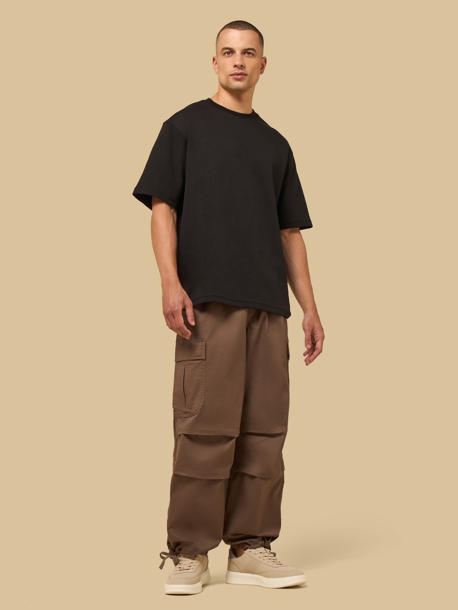 Loose Fit Cargo Pants with Drawcord Detail