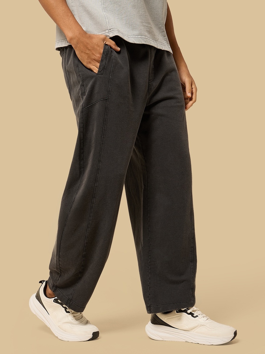 Panelled Acid Wash Balloon Fit Pants