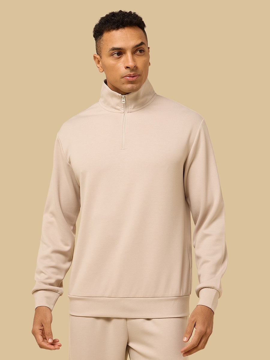 Relaxed Fit Light Scuba High Neck Sweatshirt