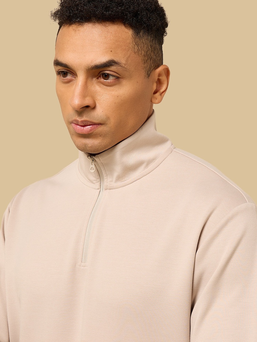 Relaxed Fit Light Scuba High Neck Sweatshirt