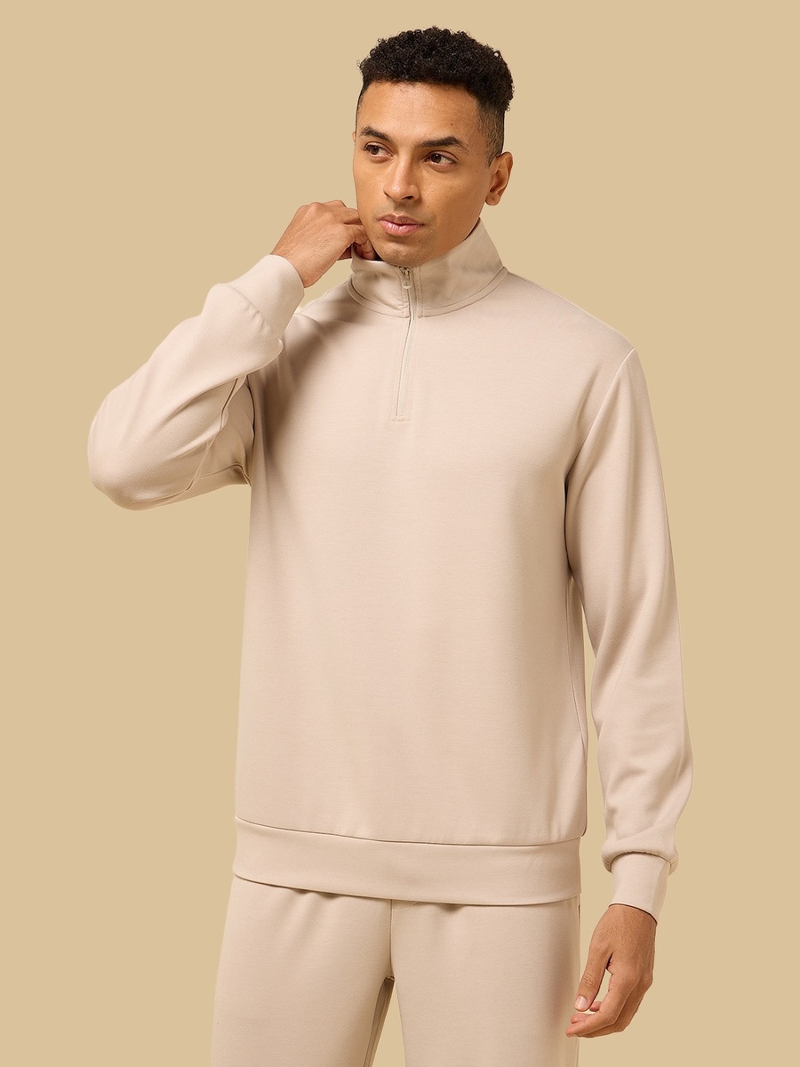 Relaxed Fit Light Scuba High Neck Sweatshirt
