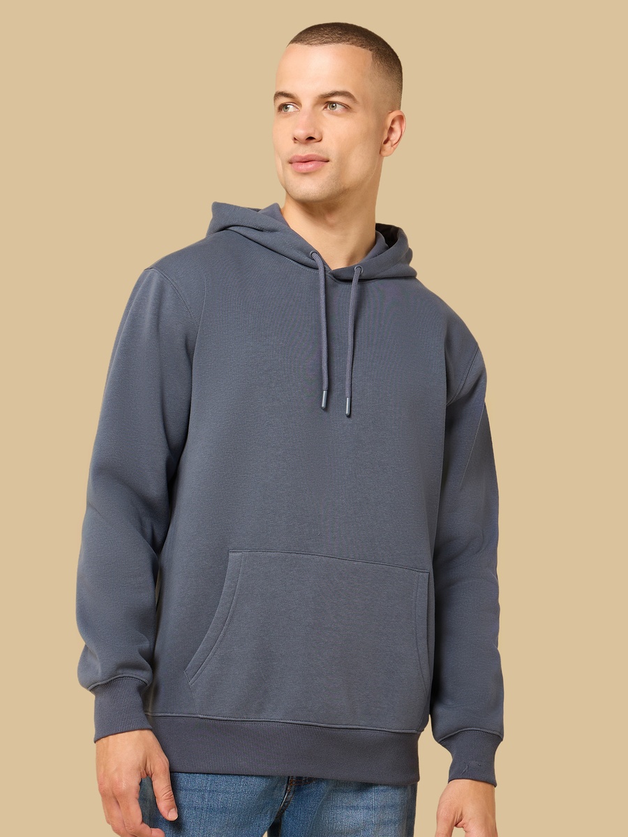 Relaxed Fit Hooded Sweatshirt with Kangaroo Pocket