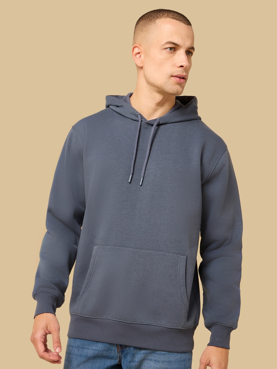 Relaxed Fit Hooded Sweatshirt with Kangaroo Pocket