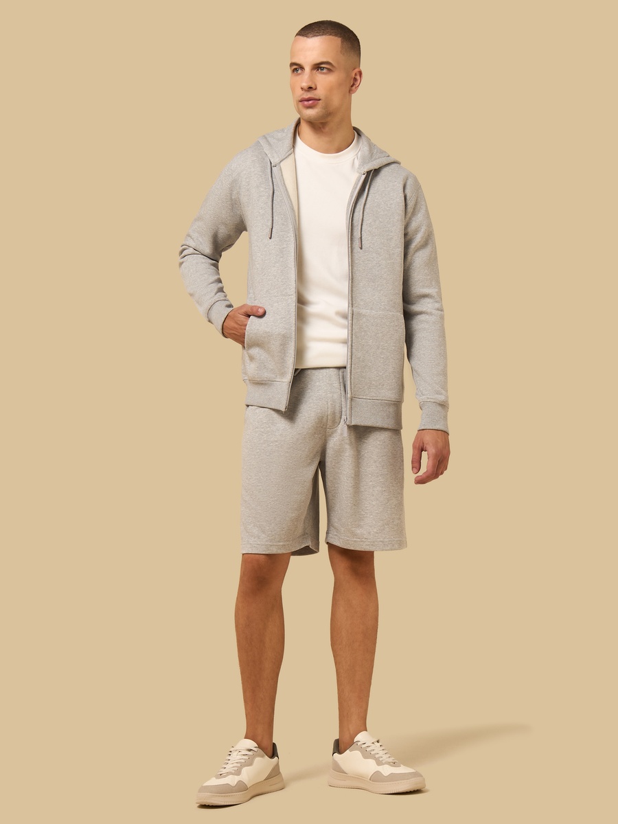 Relaxed Fit Zip Through Hoodie with Kangaroo Pocket