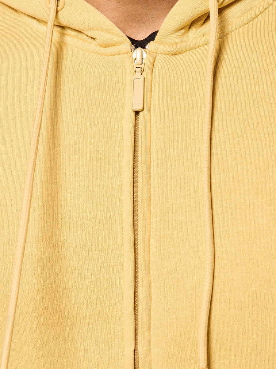 Relaxed Fit Zip Through Hoodie with Kangaroo Pocket