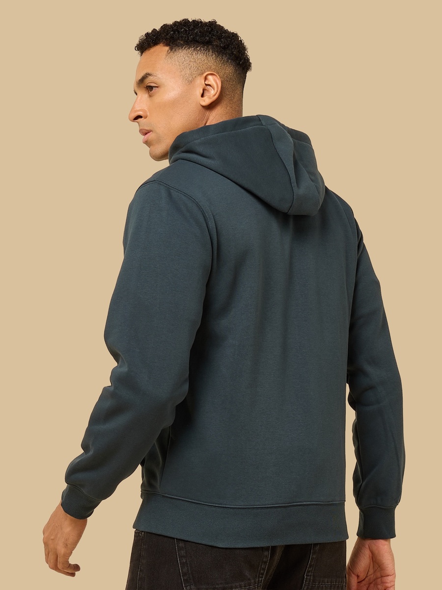 Embroidered Zip Through Hoodie