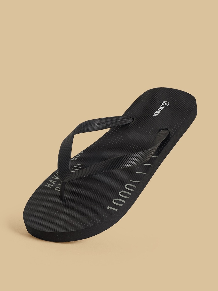 Slogan Print Flip Flops