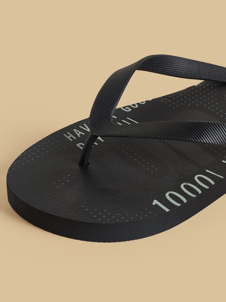 Slogan Print Flip Flops