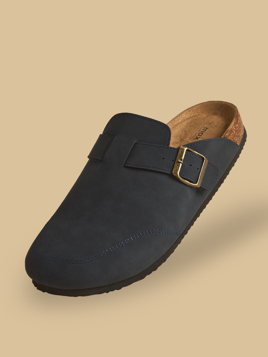 Buckle Accent Slip-On Sandals
