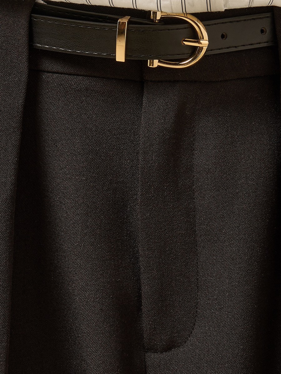 Pleated Pants with Belt