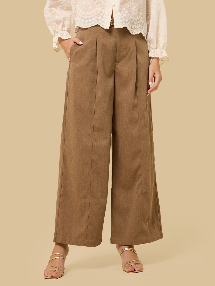 Pleated Trousers with Belt