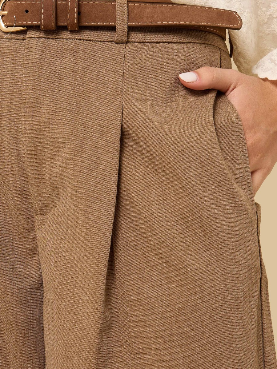Pleated Trousers with Belt