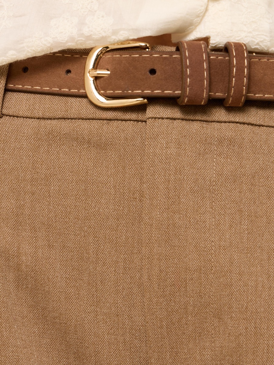 Pleated Trousers with Belt