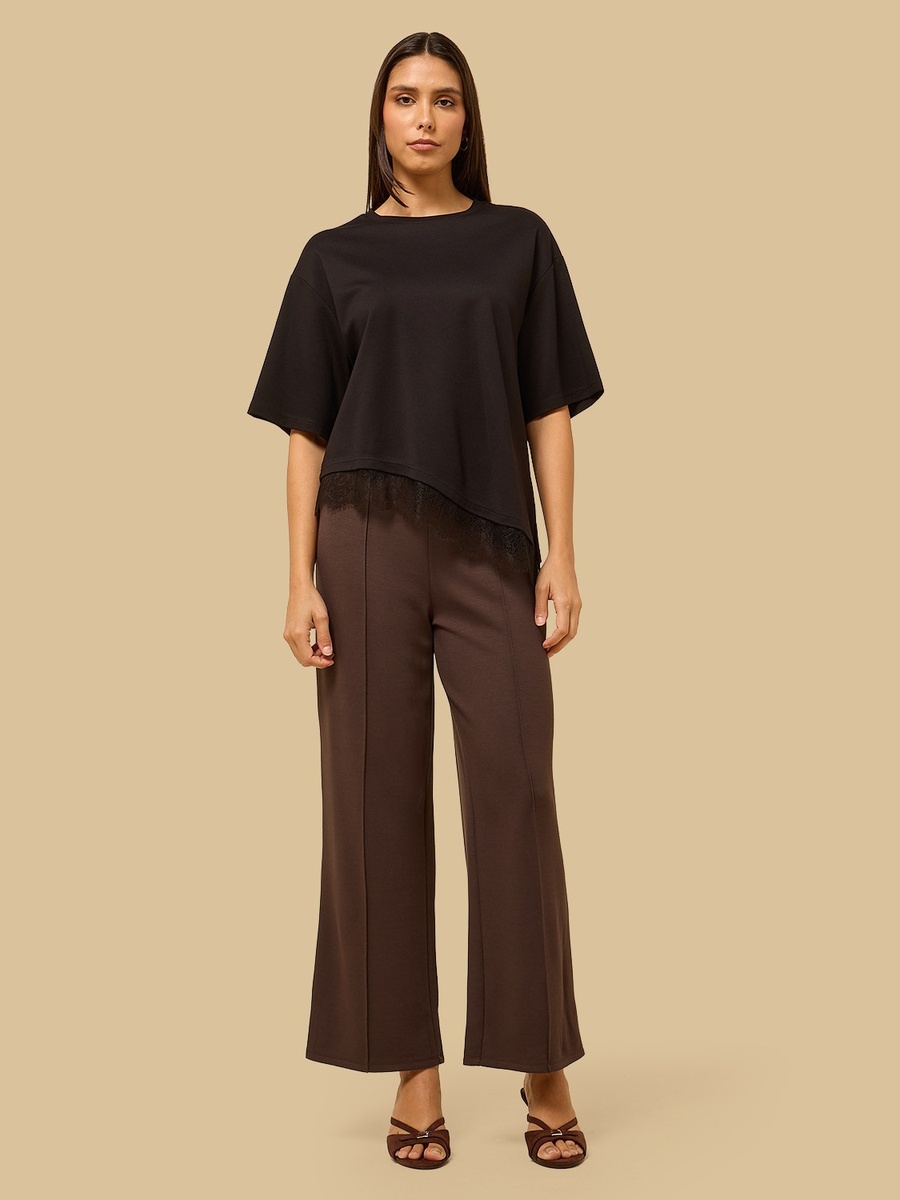 Pintuck Modal Wide Leg Pants