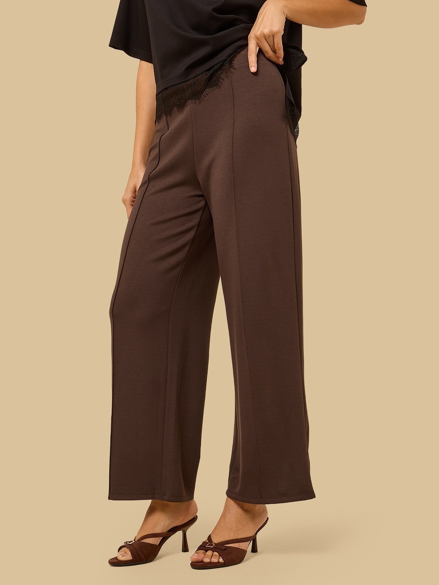 Pintuck Modal Wide Leg Pants