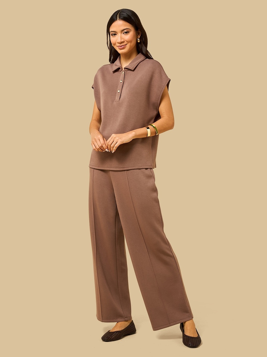 Pintuck Modal Wide Leg Pants