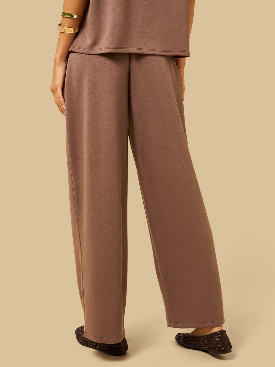 Pintuck Modal Wide Leg Pants