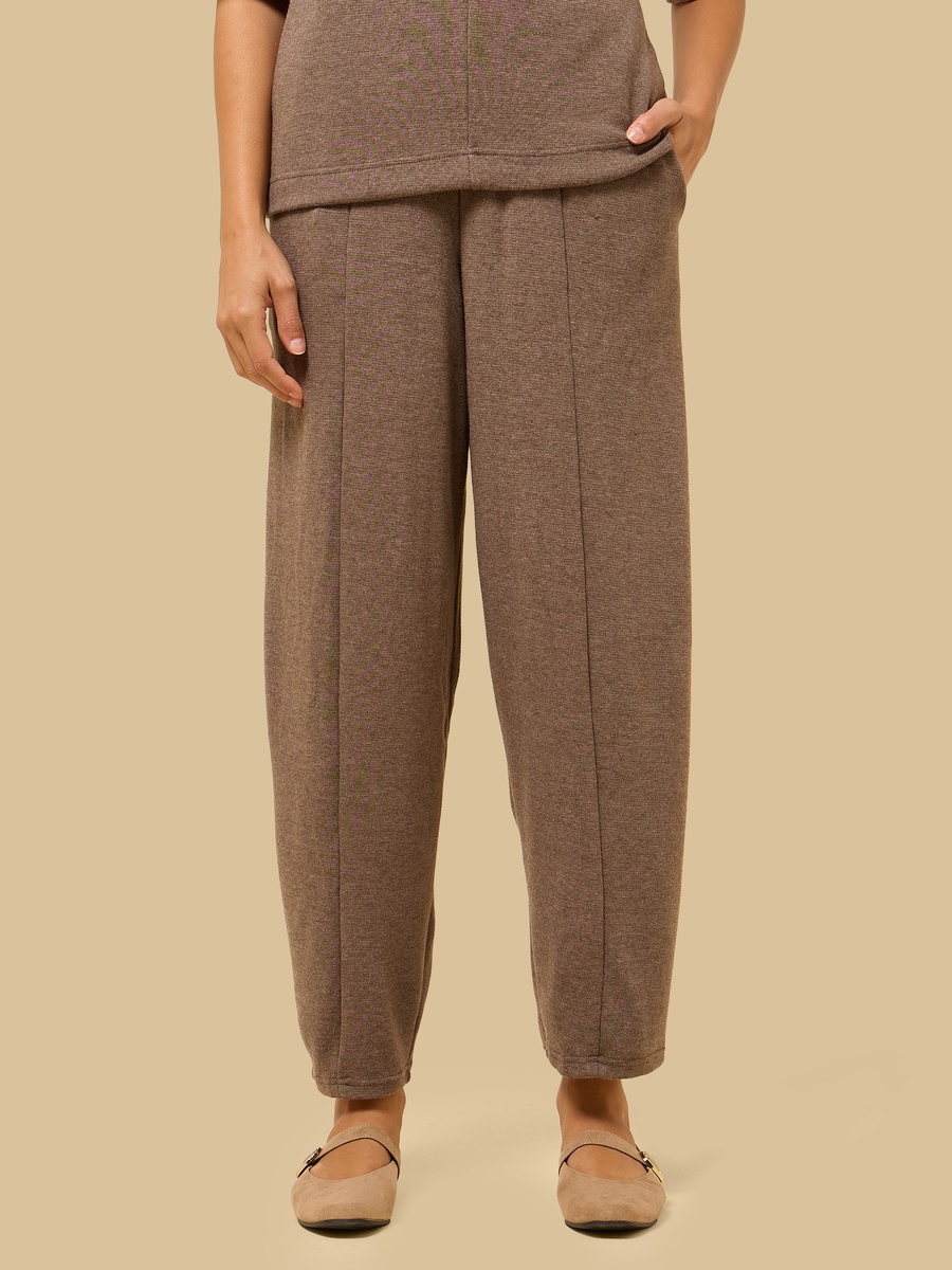 Pintuck Detail Wide Leg Pants