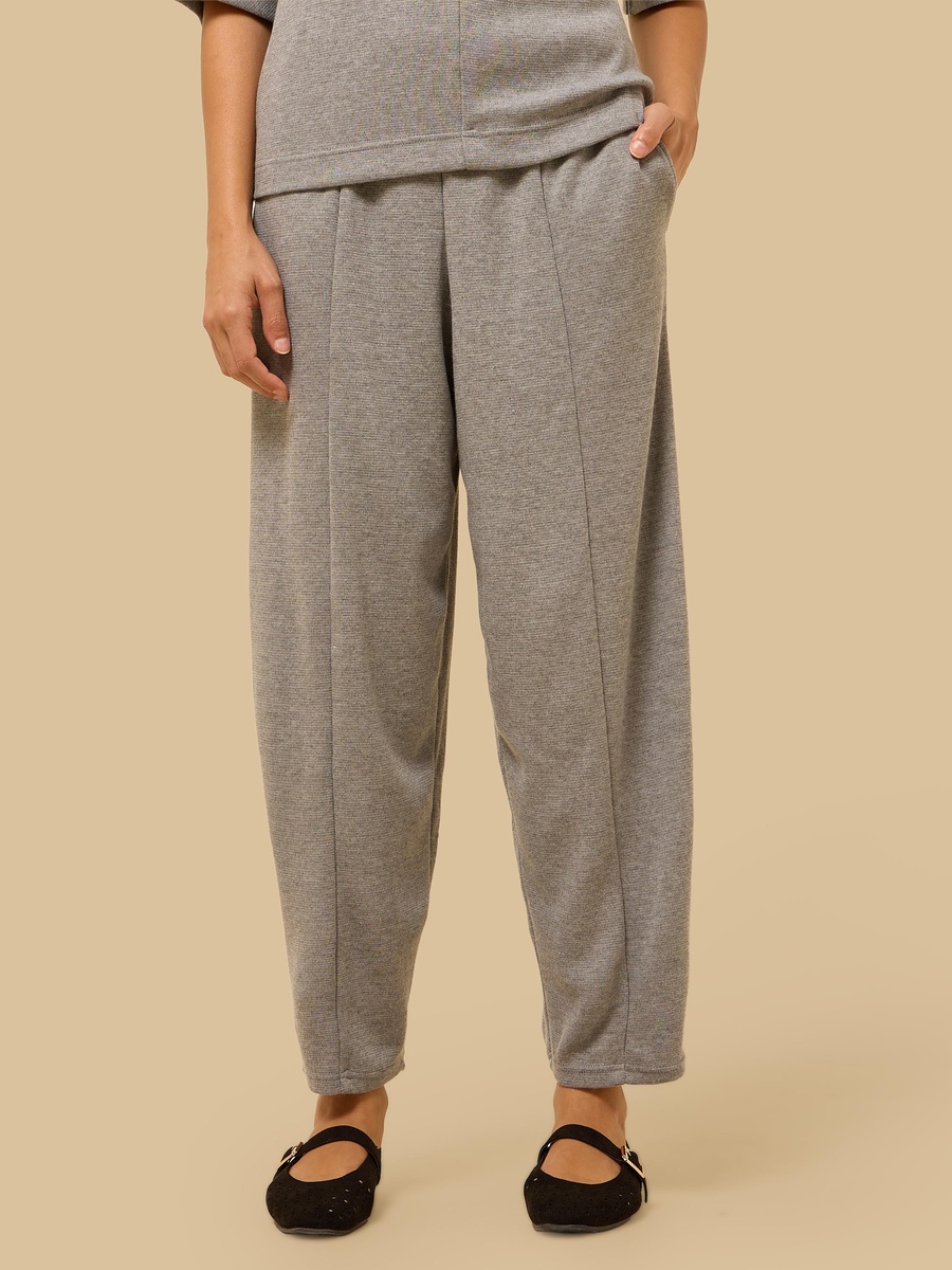 Pintuck Detail Wide Leg Pants