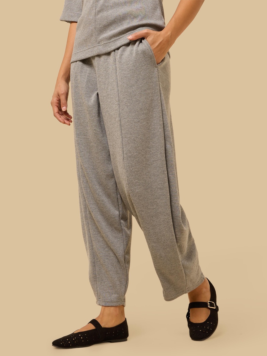 Pintuck Detail Wide Leg Pants