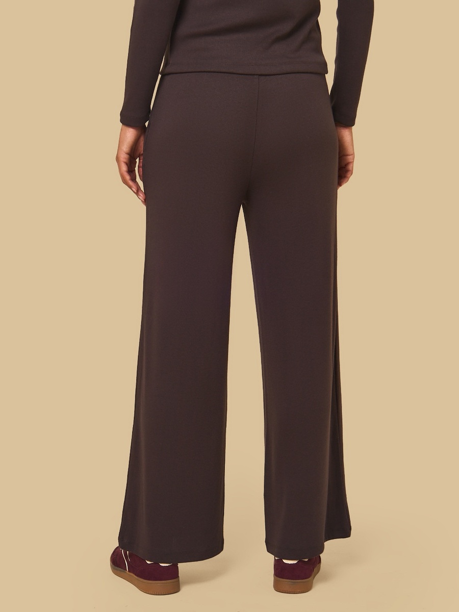 Textured Wide Leg Pants