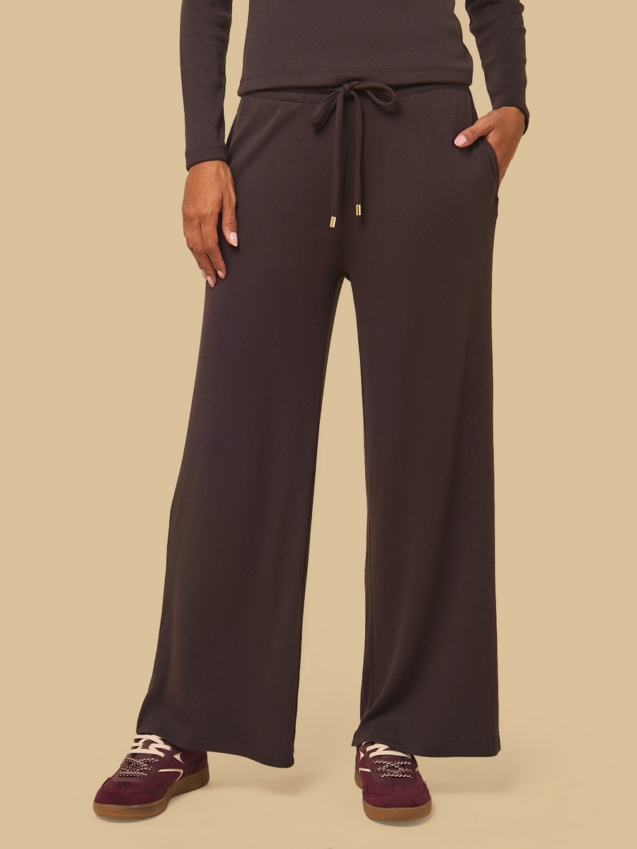 Textured Wide Leg Pants