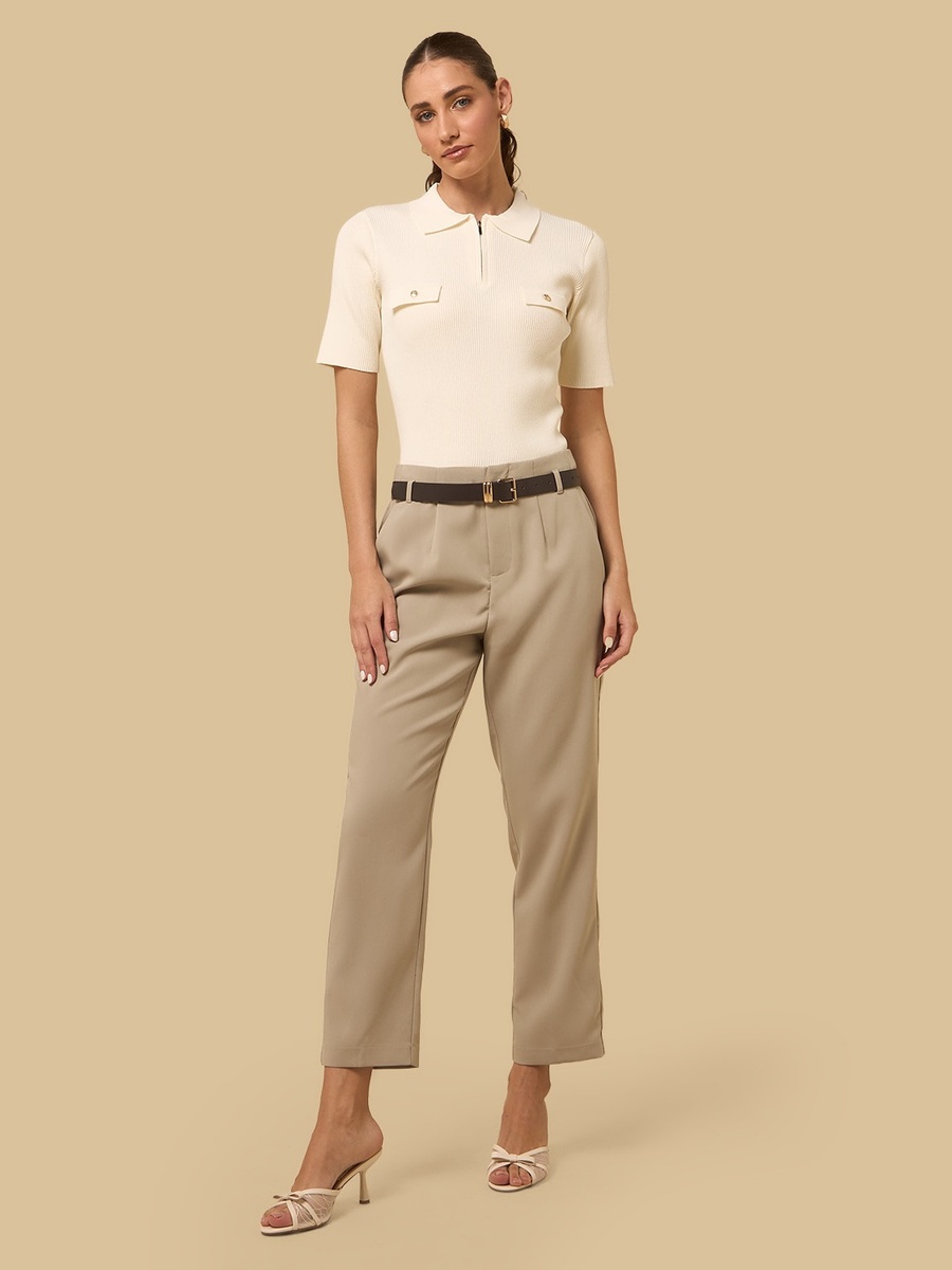 Belted Tapered Pants