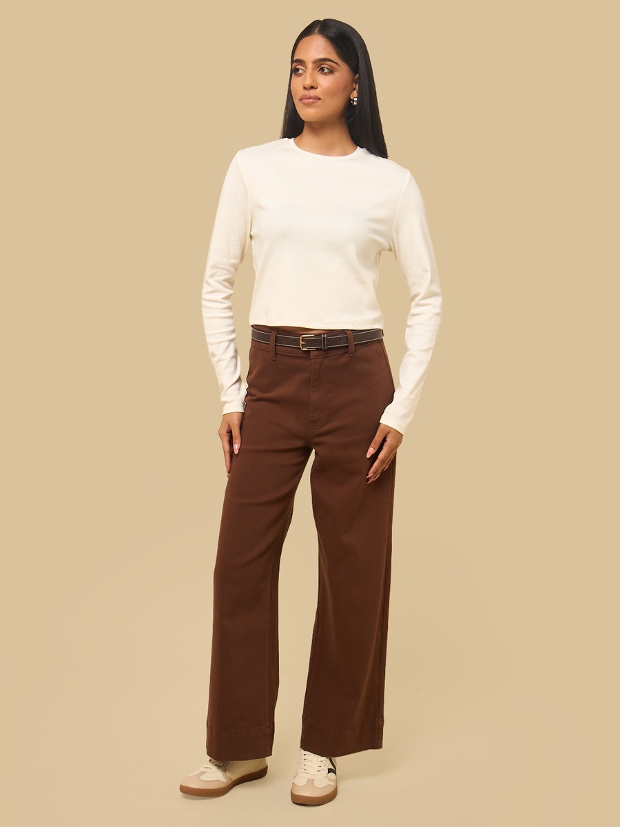 Belted Straight Leg Pants