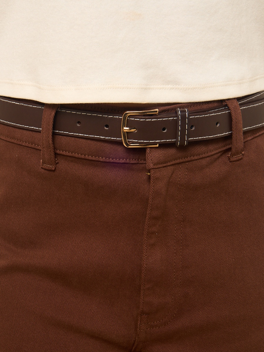 Belted Straight Leg Pants