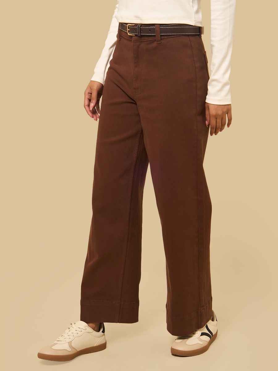 Belted Straight Leg Pants