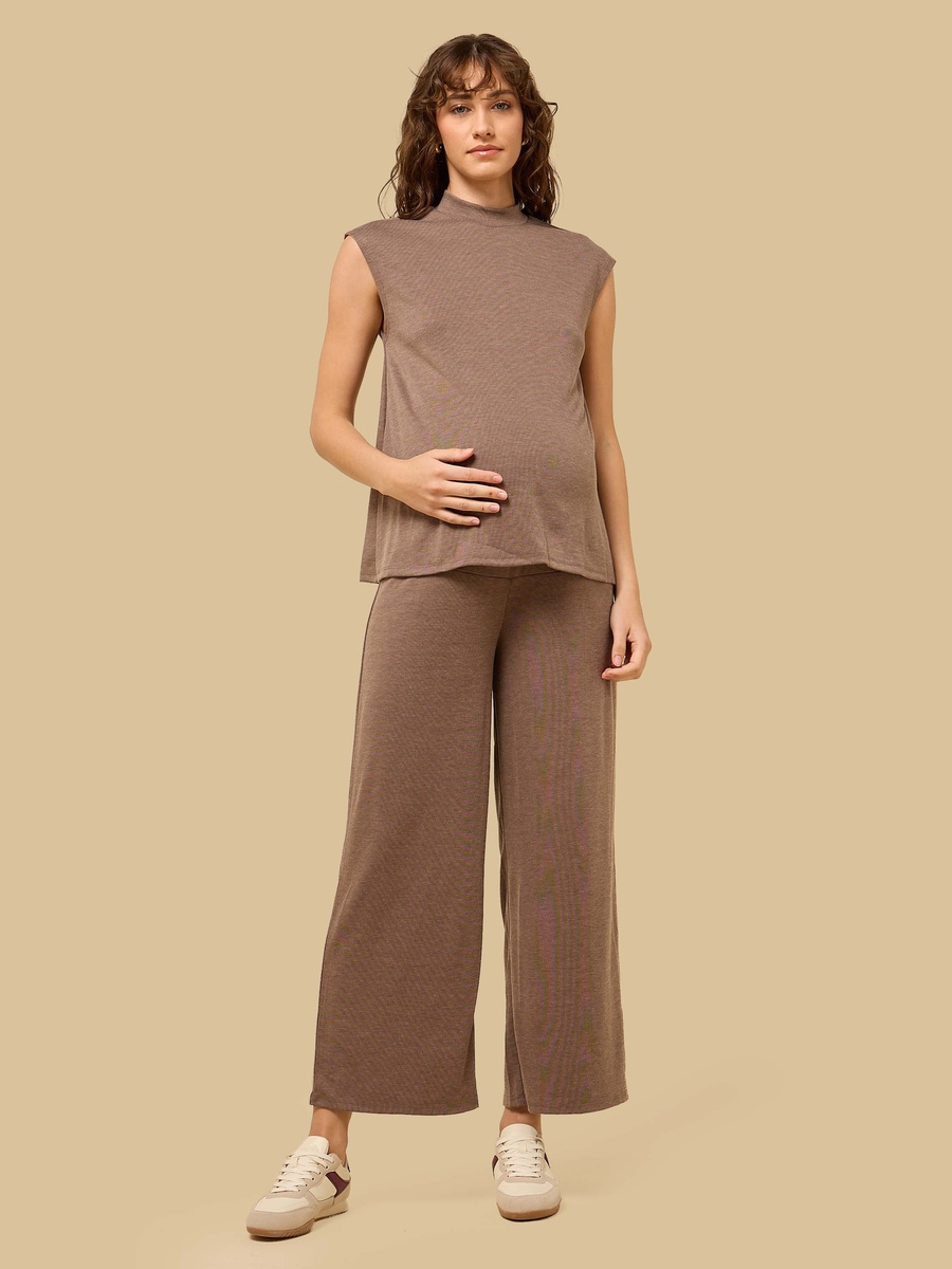 Ribbed Wide Leg Maternity Pants