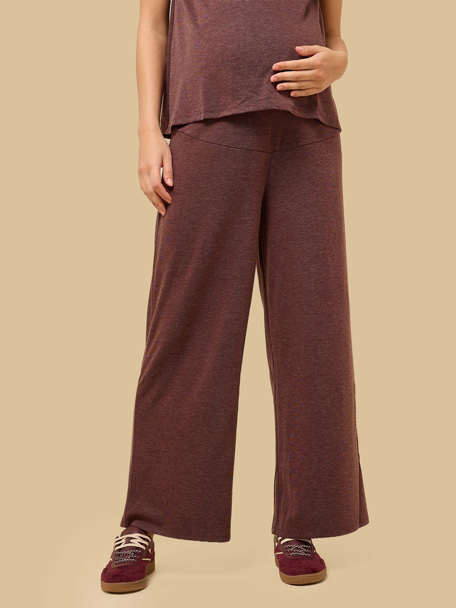 Ribbed Wide Leg Maternity Pants