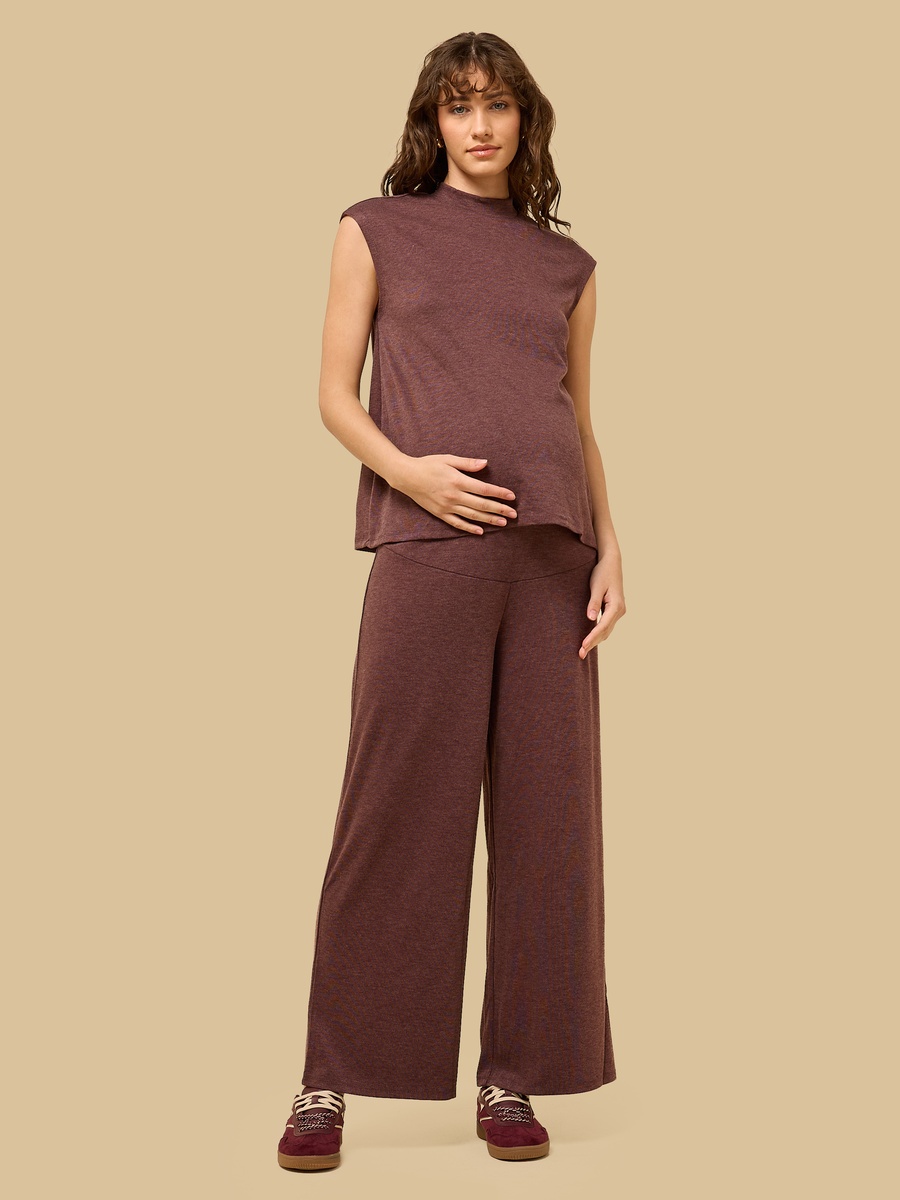 Ribbed Wide Leg Maternity Pants