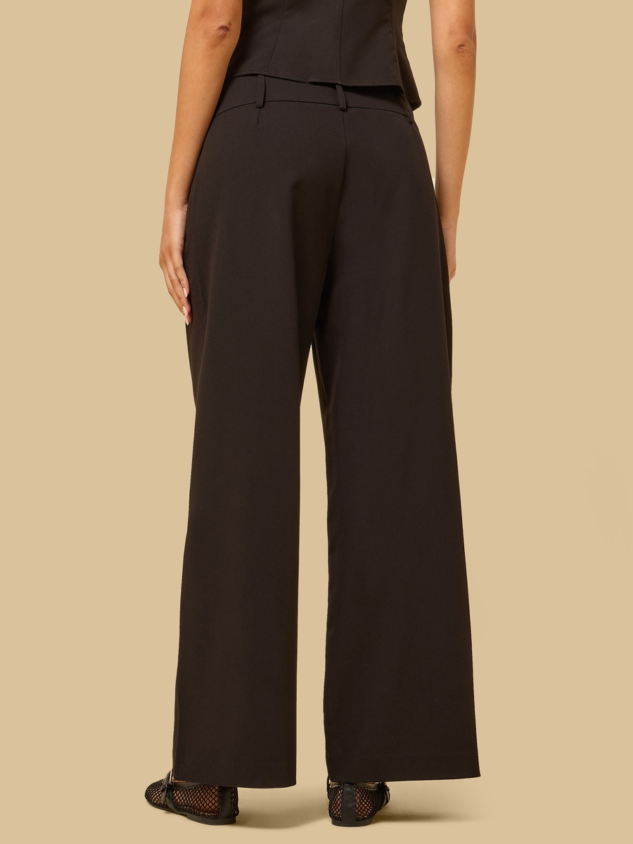 Wide Leg Pants with Side Zipper Pocket