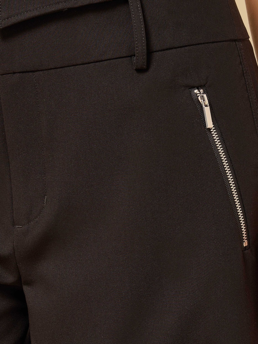 Wide Leg Pants with Side Zipper Pocket