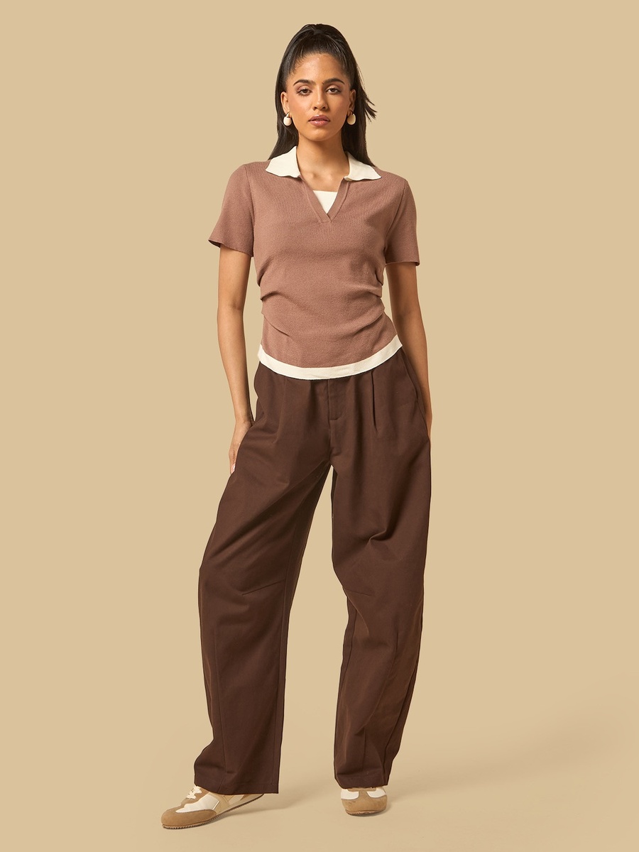 Barrel Fit Twill Pants