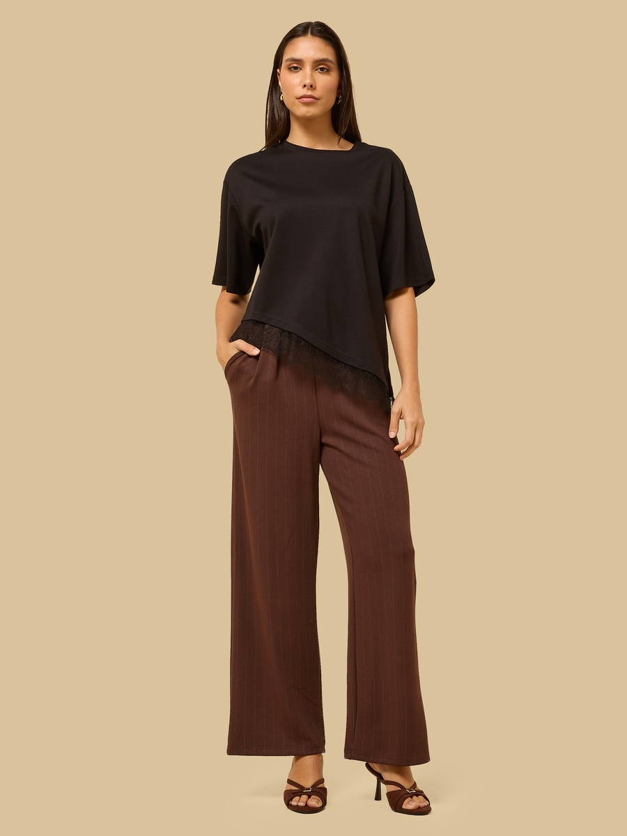 Pleated Modal Wide Leg Pants