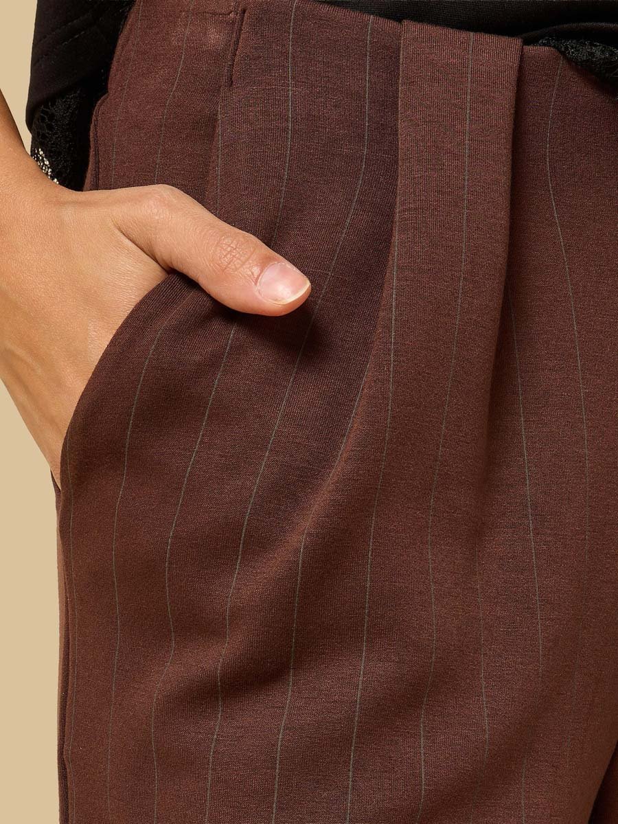 Pleated Modal Wide Leg Pants